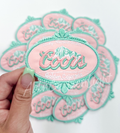 Coors Colorado pink turquoise trucker hat embroidery patch
