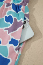 Abstract Camo Mini Skirt