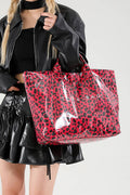 Leopard Print PVC Tote Bag