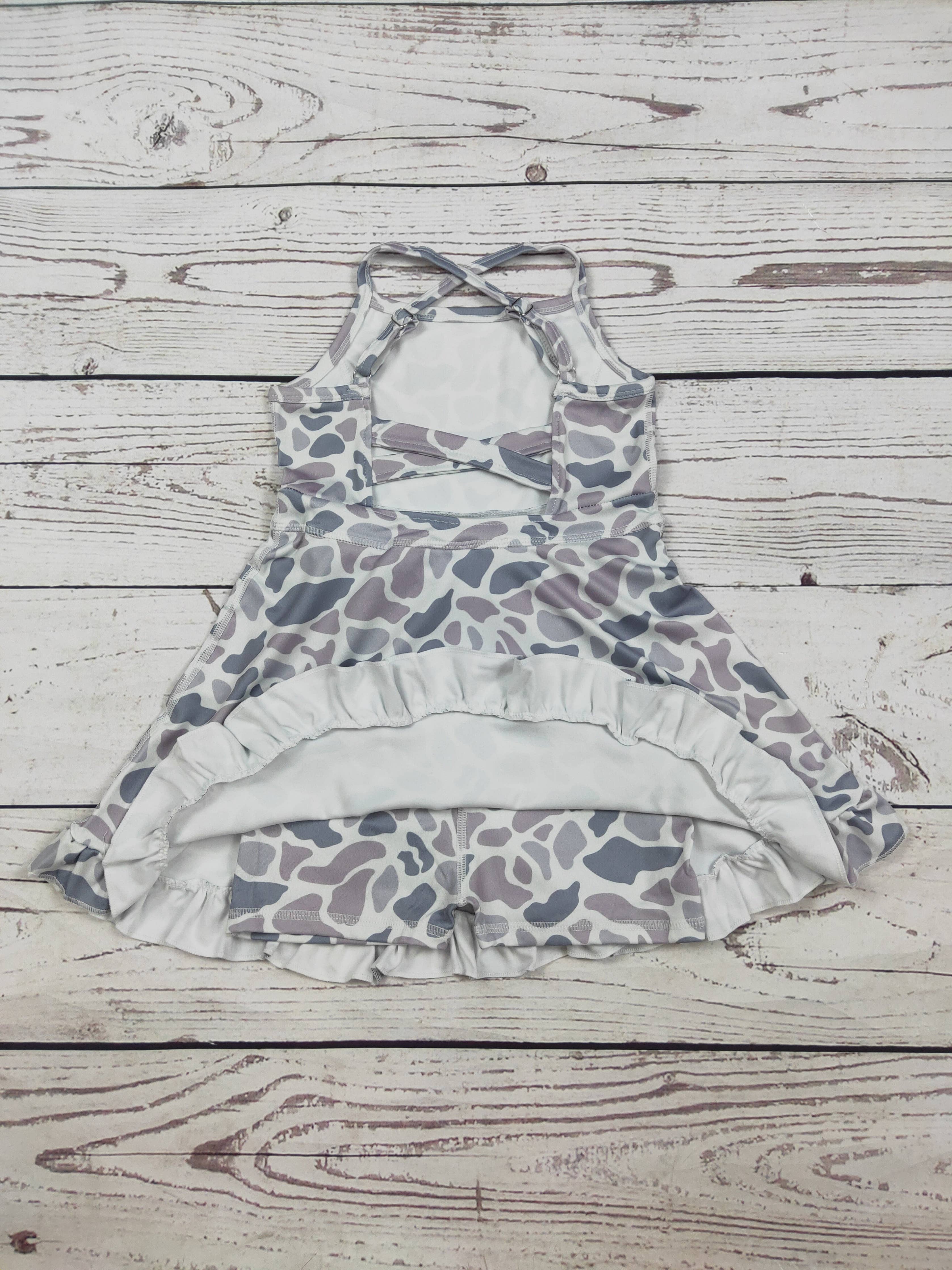 Baby Girls Camouflage Printed Athletic Dresses