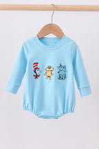Blue character embroidery bubble