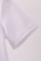 White MAMA bow applique mom&me top