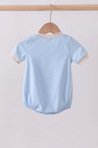 Blue bunny applique bubble