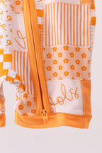 Tennessee floral checkered bamboo romper