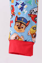 Blue character bamboo pants