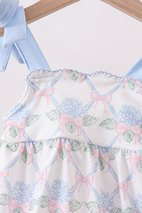 Blue Floral Bubble