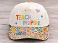 "To Teach is to Inspire" Patchwork Trucker Hat