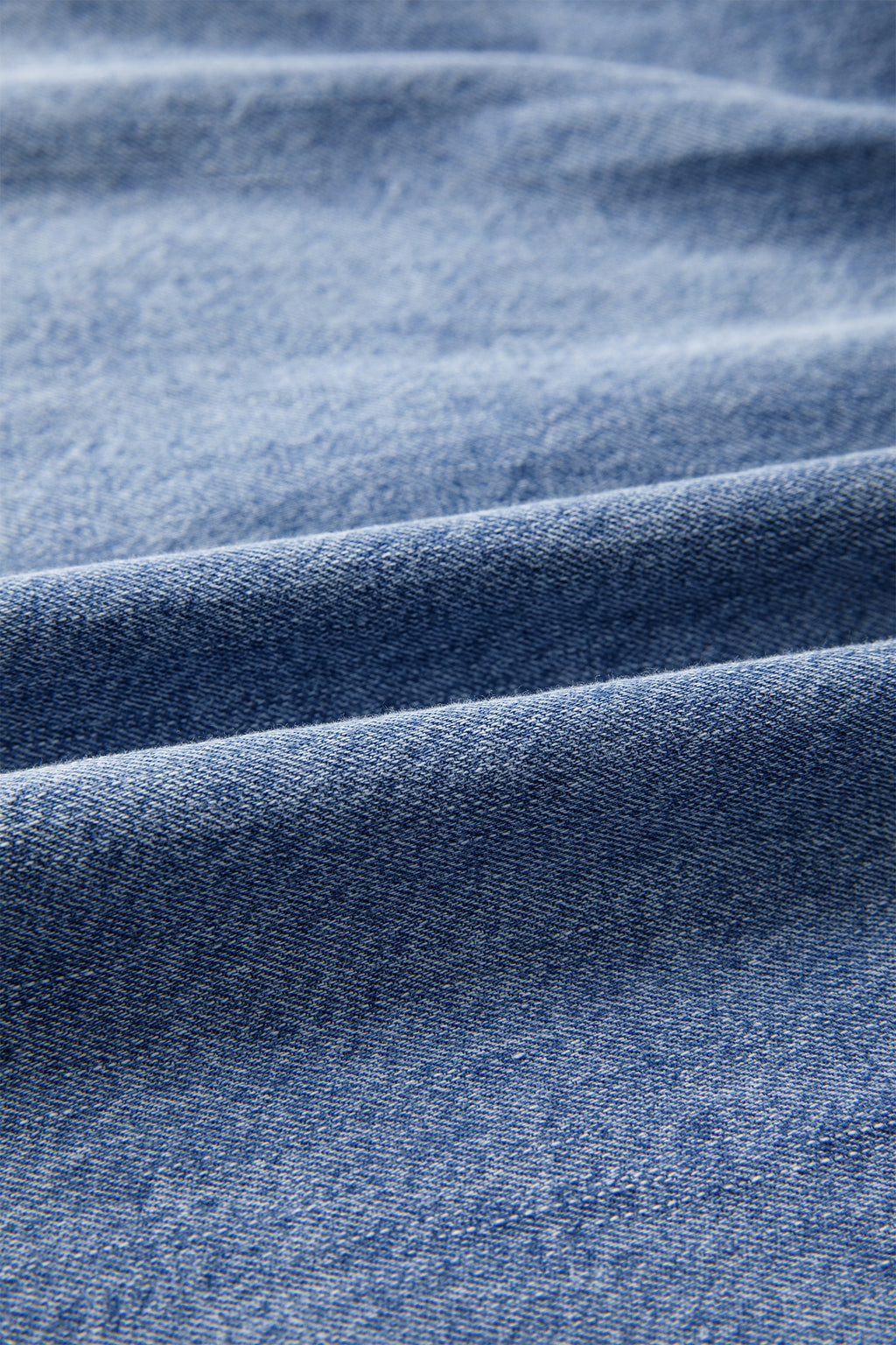 Myosotis Puff Sleeve V-Neck Ruffled Loose Denim Mini Dress