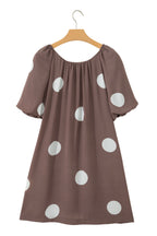 Dotty for You — Knot-Back Puff Sleeve Mini Dress