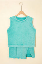 LAS Mineral-Wash Tank Top and Lined Split Skirt Set (S-XL)
