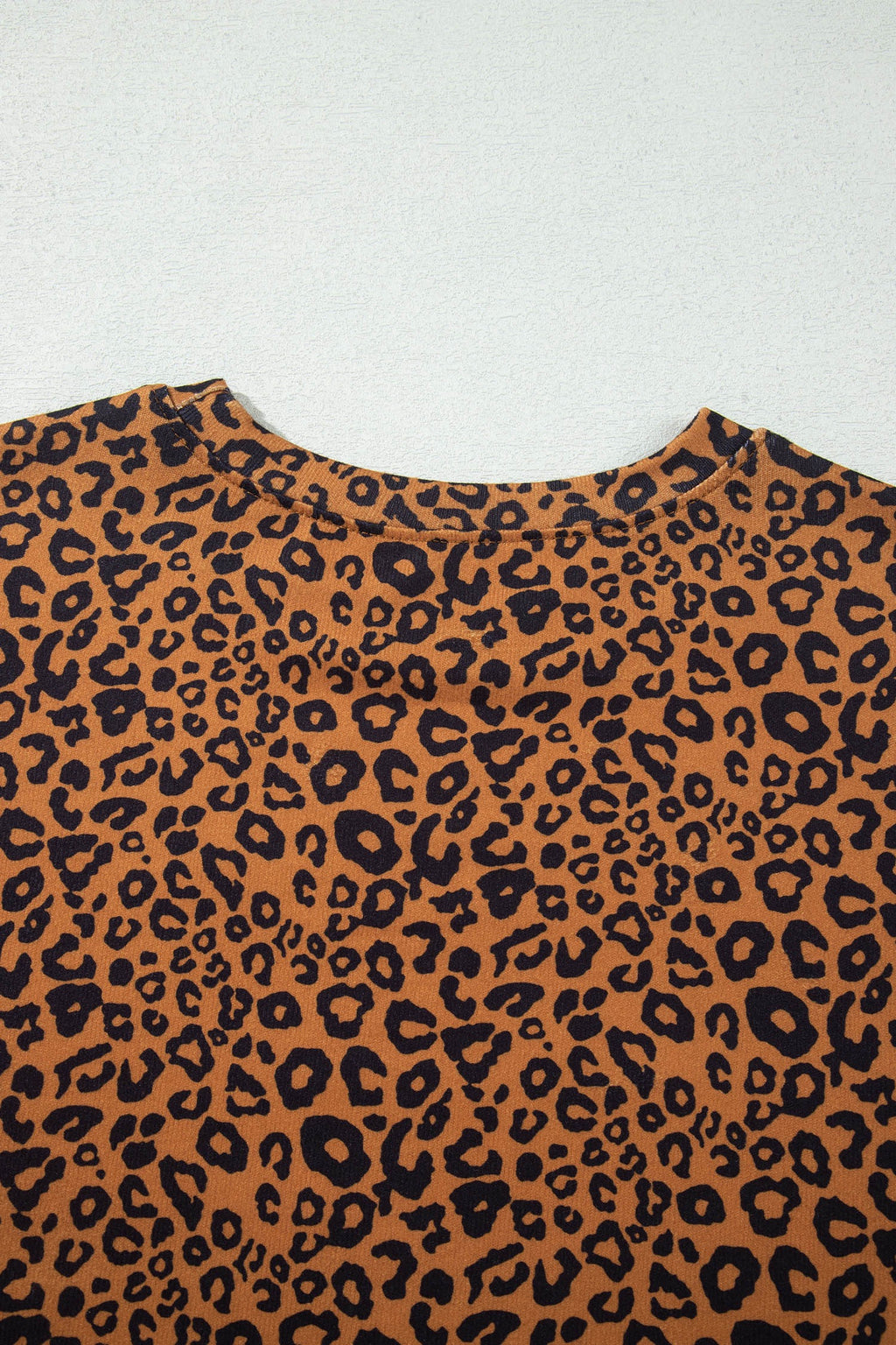 Relaxed Pant Set Brown Leopard Print Long Sleeve Top