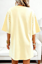 Lace Detail High Waist T-Shirt Dress