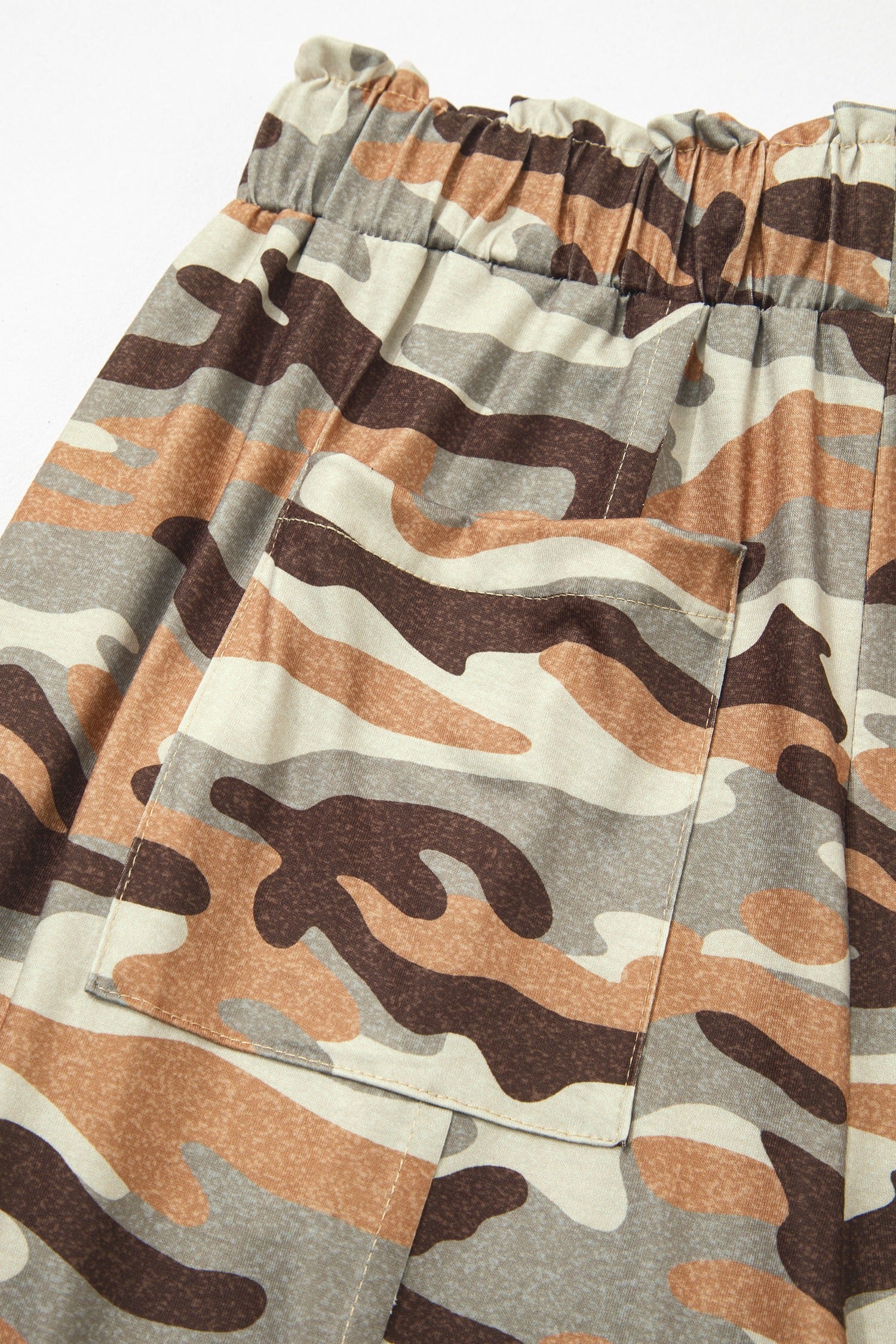 Camo: High-Waisted Cargo Jogger Pants