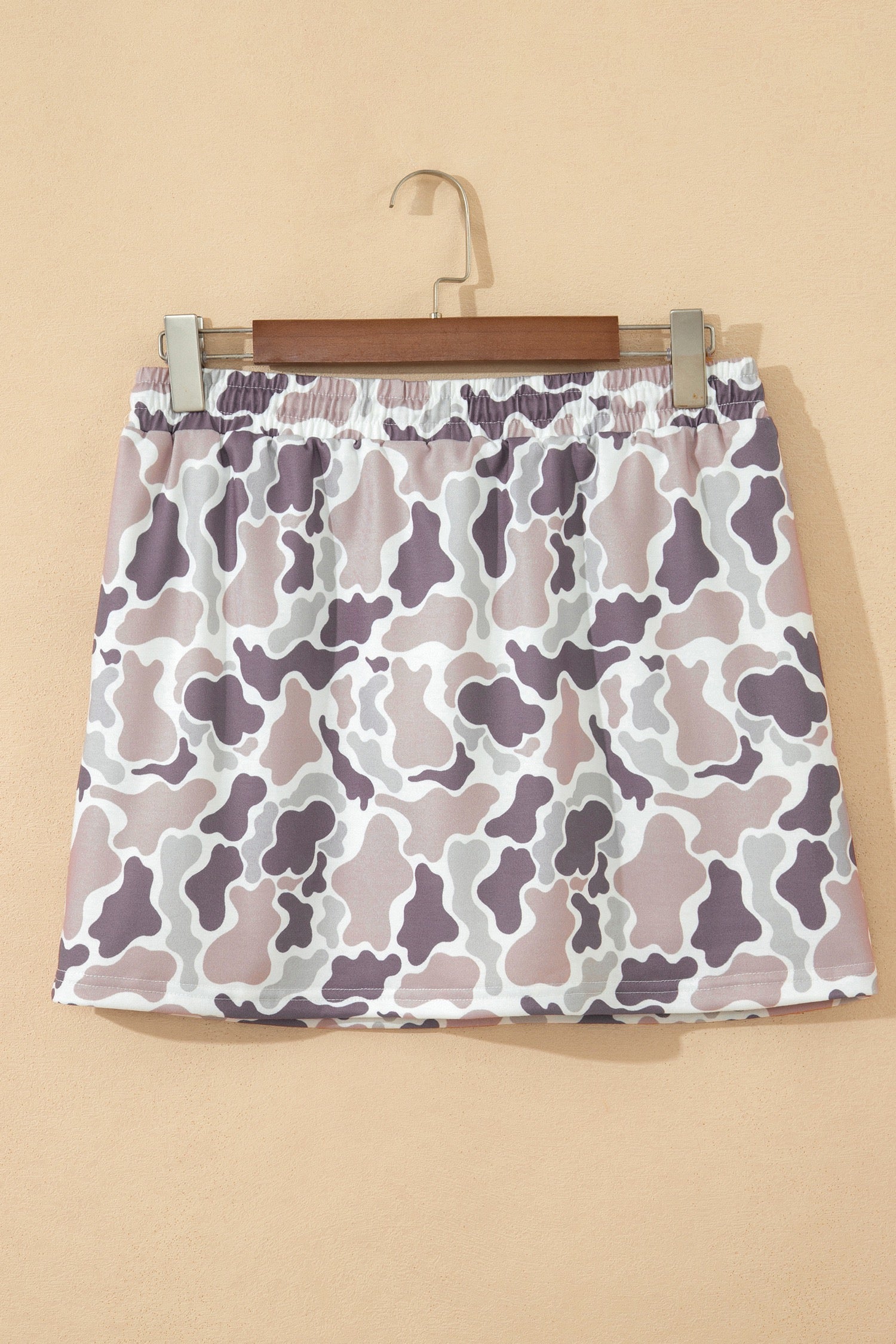 Abstract Camo Mini Skirt