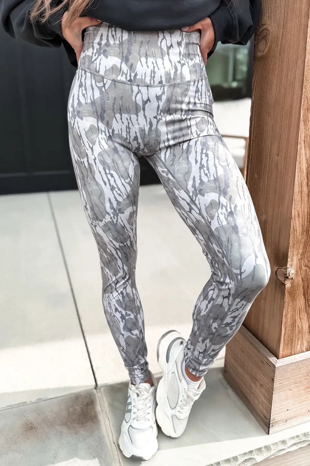 High Waist Leggings - Multicolour Camouflage
