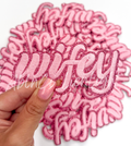 Pink Wifey Glitter Patch