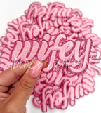 Pink Wifey Glitter Patch