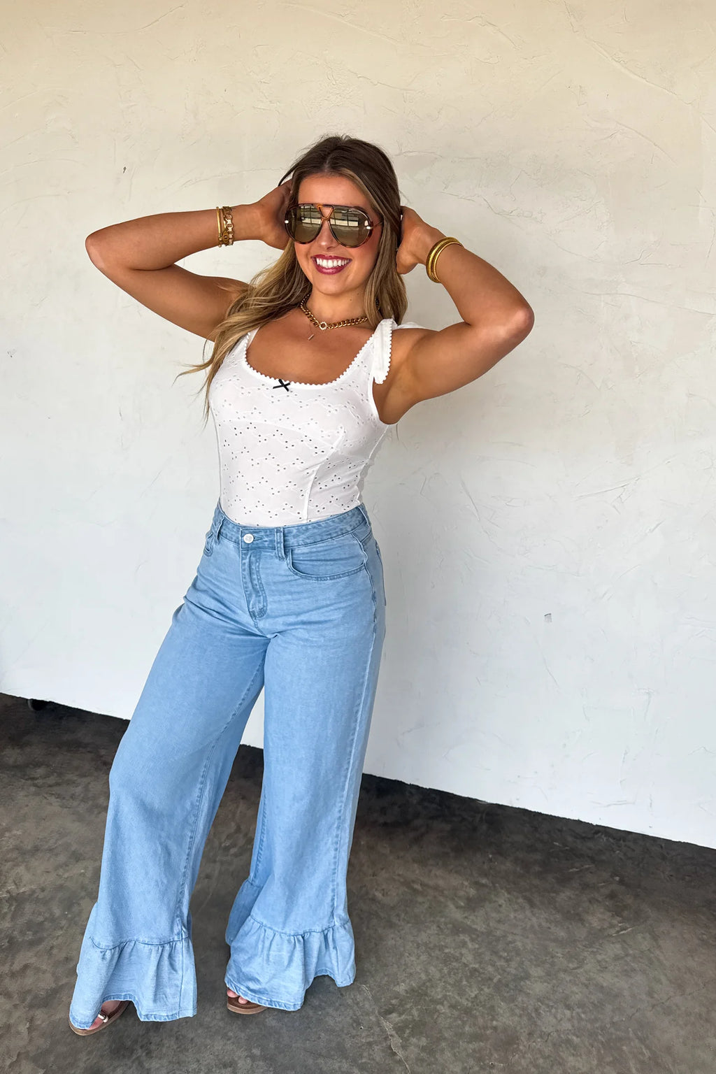 Summer Romance Eyelet Bodysuit