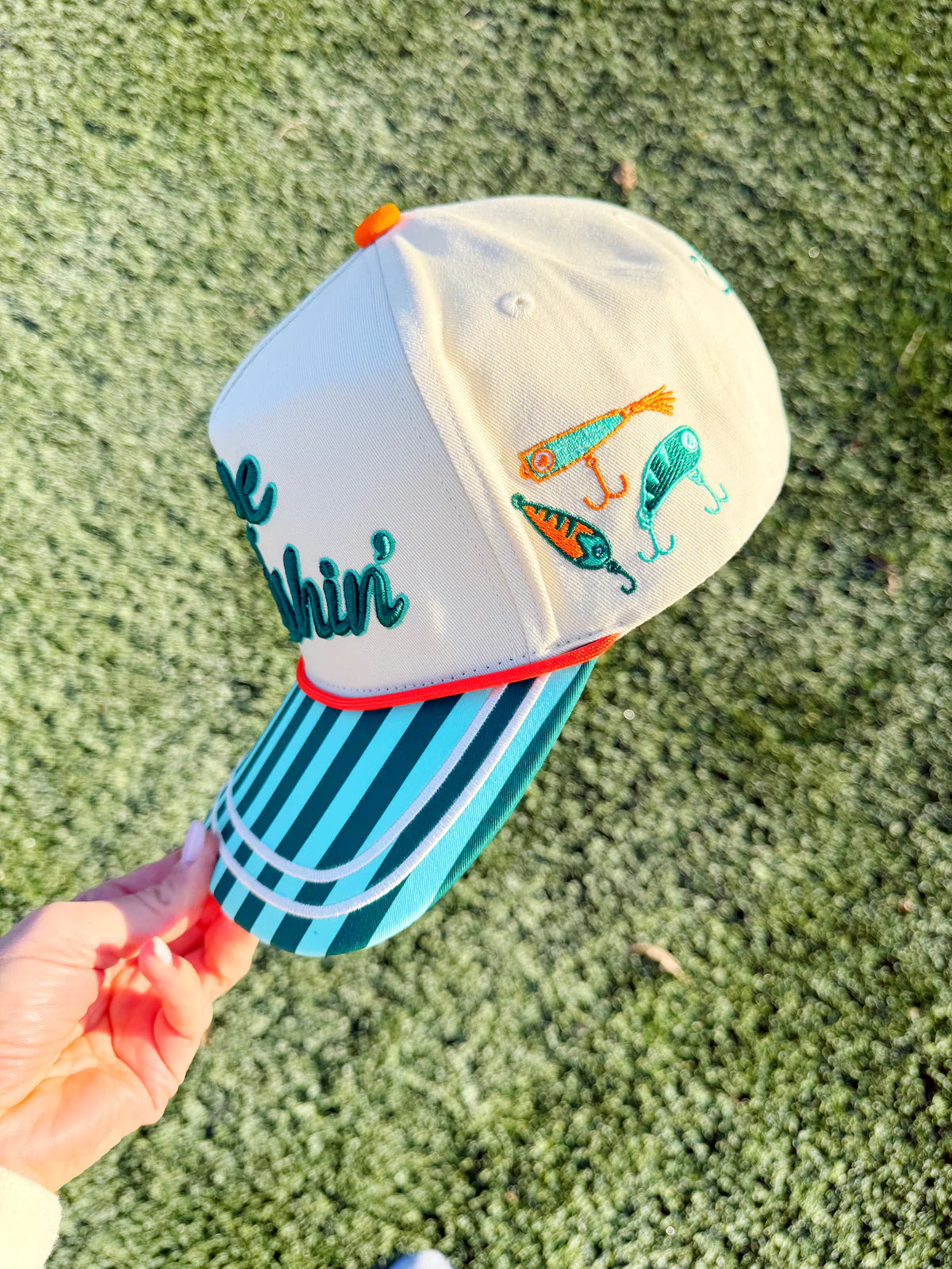 Gone Fishing Embroidered Hat