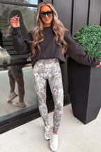 High Waist Leggings - Multicolour Camouflage