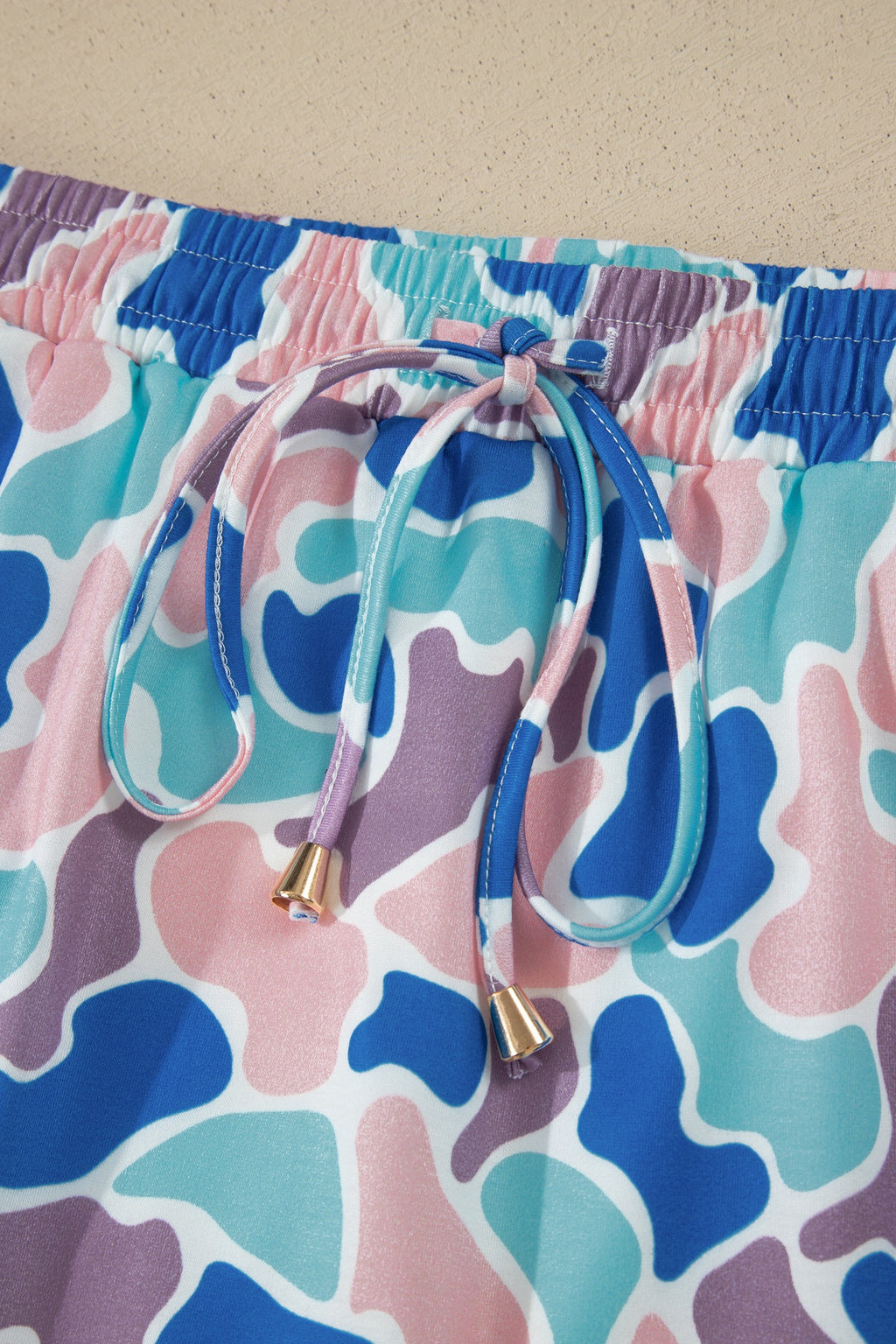 Abstract Camo Mini Skirt