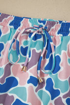 Abstract Camo Mini Skirt