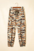 Camo: High-Waisted Cargo Jogger Pants
