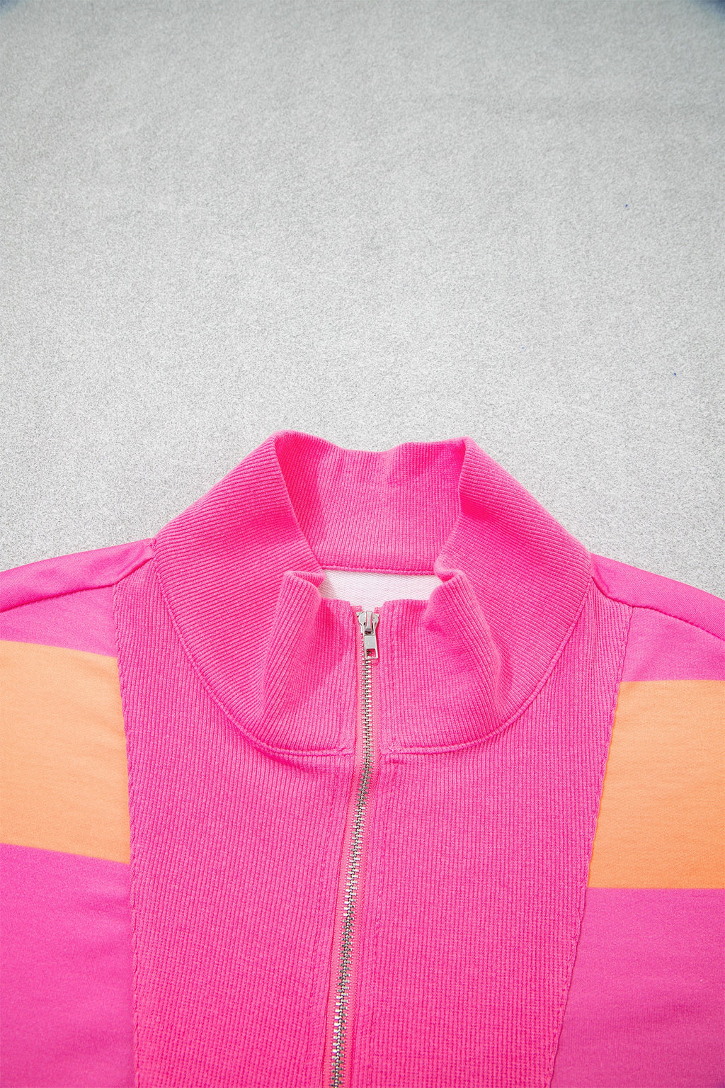 Pink Stripe Long Sleeve Casual Top Drawstring Shorts 2pcs Set