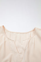 Apricot Plus Size V Neck Lacy Embroidery Patchwork Short Sleeve Maxi Dress