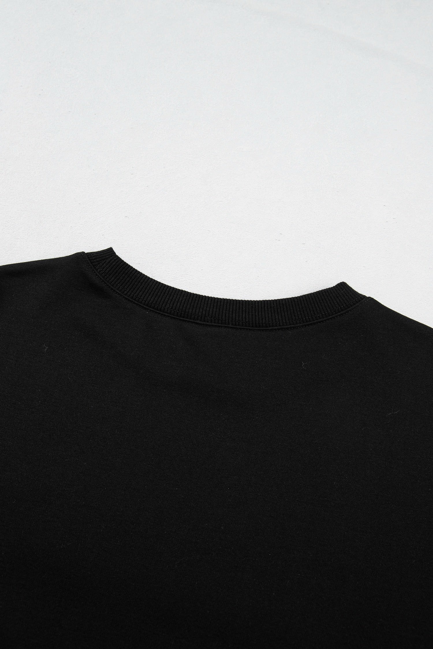 Embroidered Spooky Season Graphic Long Sleeve Round Neck Pullover