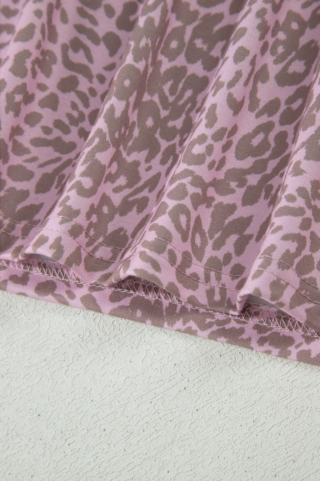 Pink Leopard Retro Studded Star Patch Loose Tee