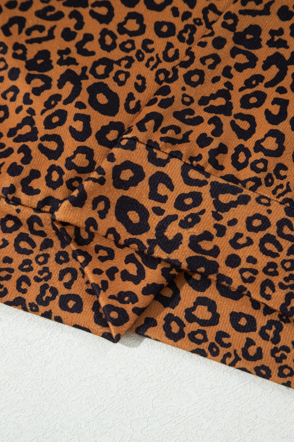 Relaxed Pant Set Brown Leopard Print Long Sleeve Top