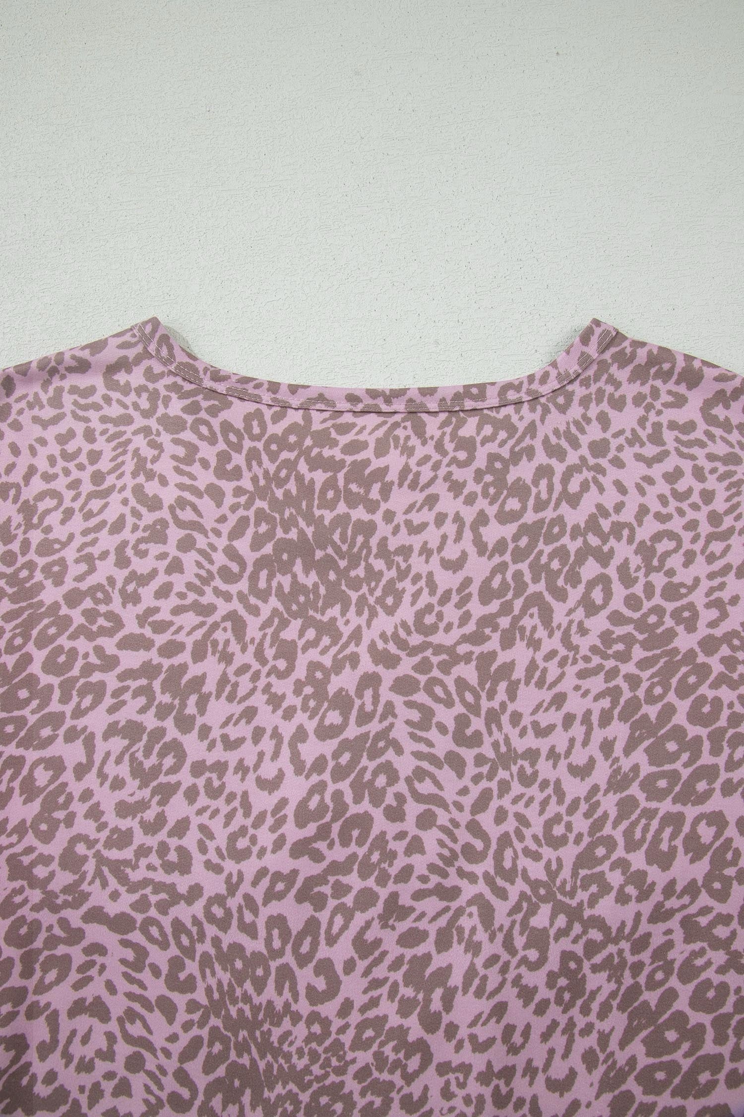 Pink Leopard Retro Studded Star Patch Loose Tee