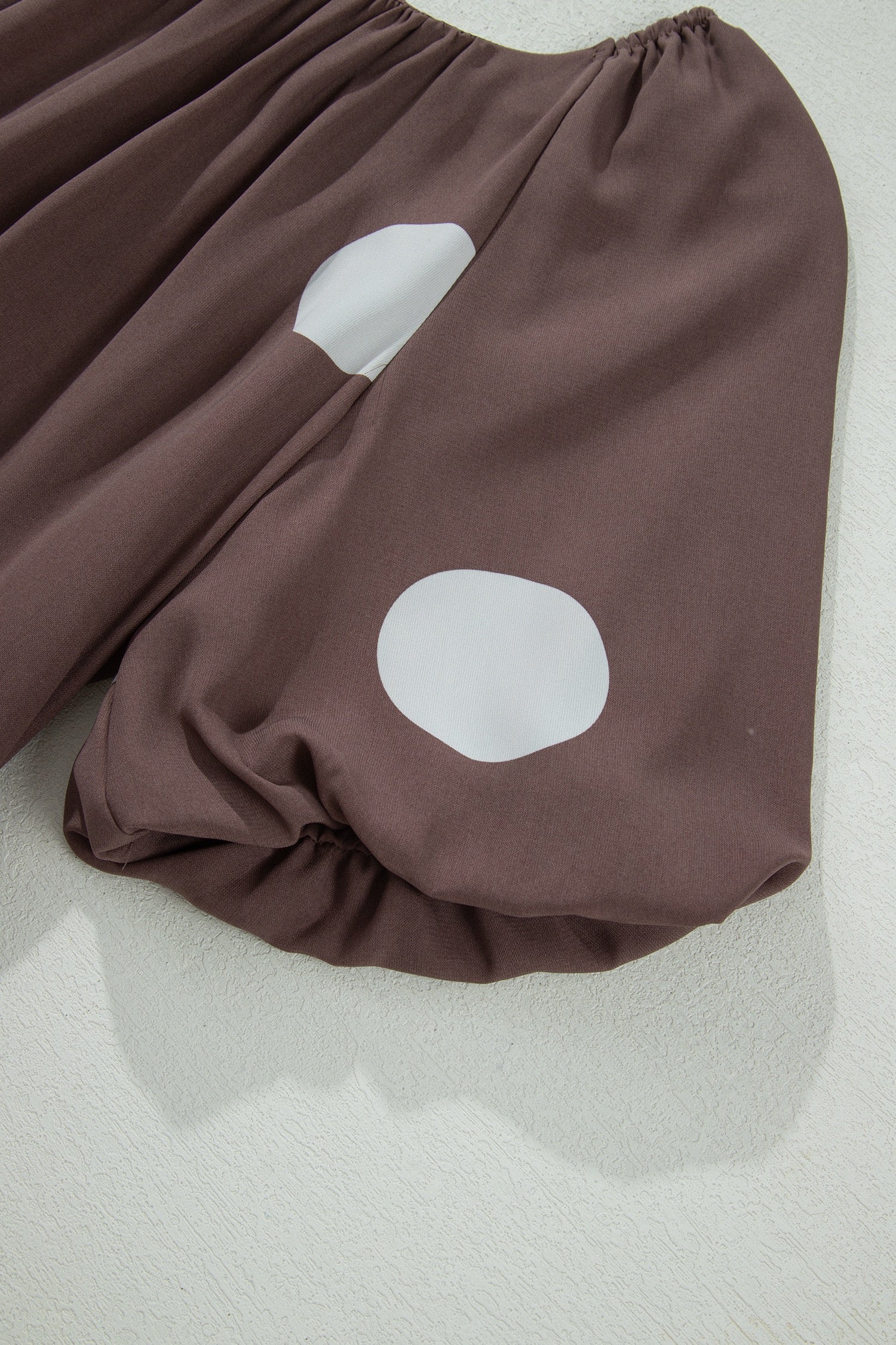 Dotty for You — Knot-Back Puff Sleeve Mini Dress
