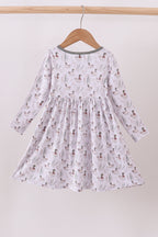 Premium green mallard print bamboo dress