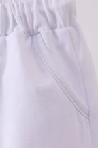 Premium White drawstring shorts