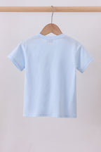 Blue baseball graphic top