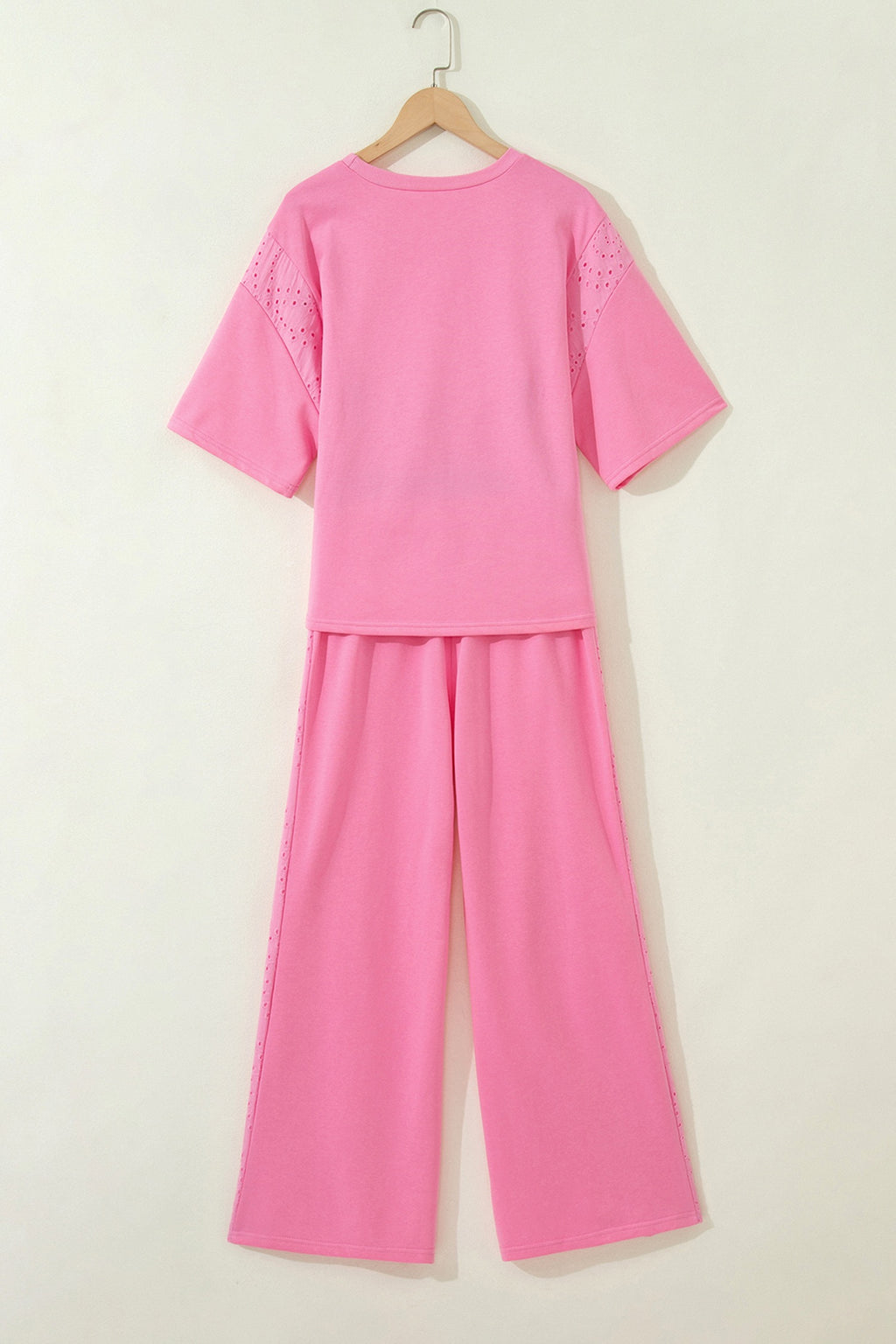 Sachet Pink Lace Two-Piece Pant Set