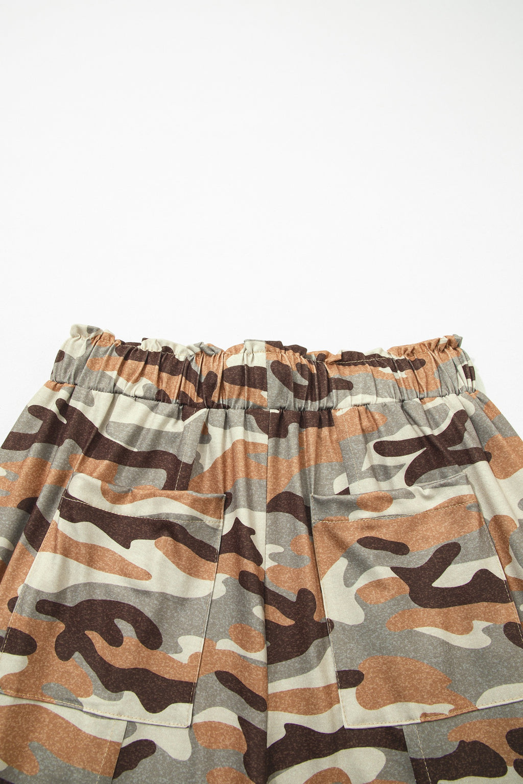 Camo: High-Waisted Cargo Jogger Pants