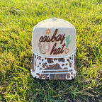 Cowboy Hat — Cow Print Bill Embroidered Hat