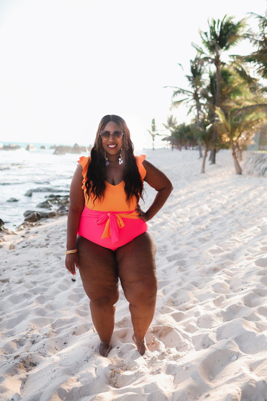Laying Poolside Color Block Swimsuit
