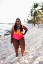 Laying Poolside Color Block Swimsuit