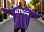 Raw Edge Applique Oversized Sweater