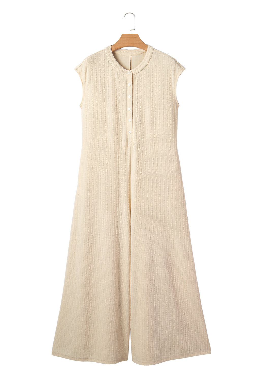 Ribbed Knit Wide Leg Jumpsuit