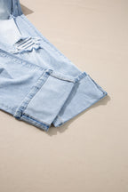 Beau Blue Light Wash Distressed Straight Jeans