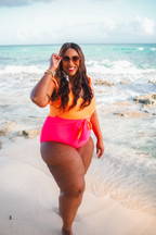 Laying Poolside Color Block Swimsuit
