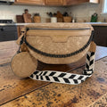 Colorblock Strap Chain Shoulder Bag With Coin Purse KO