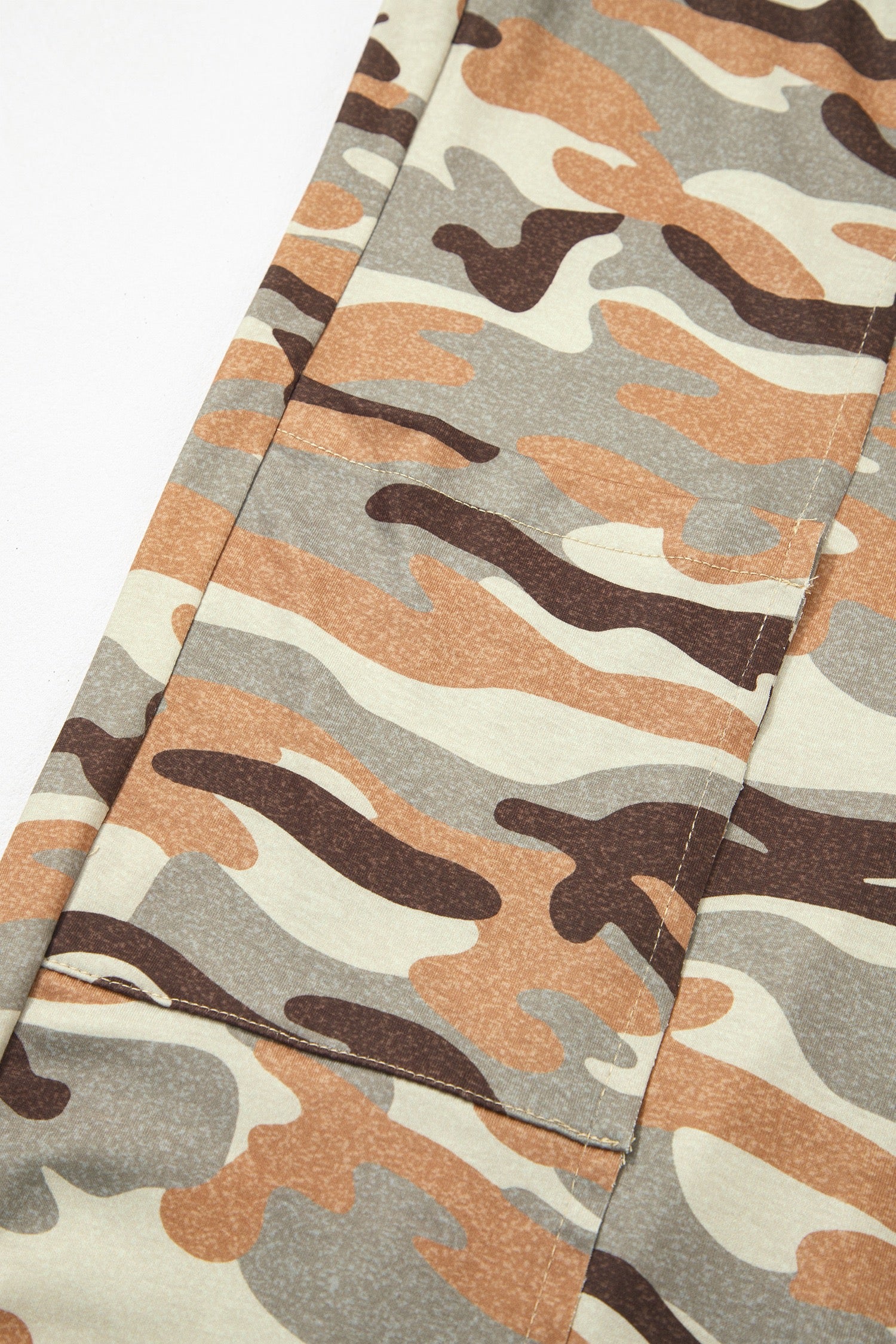 Camo: High-Waisted Cargo Jogger Pants