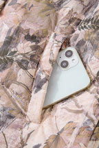 Brown Camo Leaf Print Winter Puffer Vest