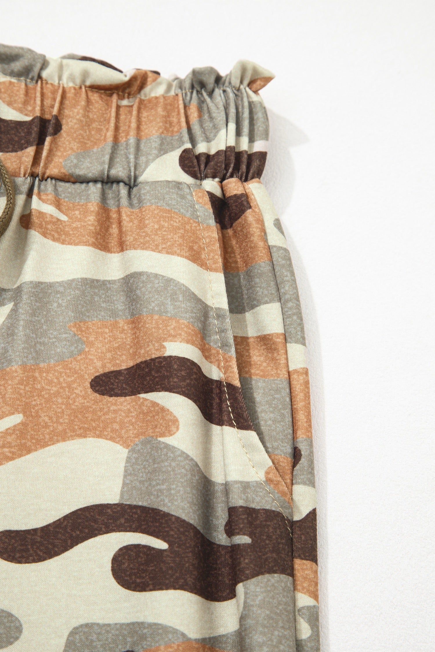 Camo: High-Waisted Cargo Jogger Pants